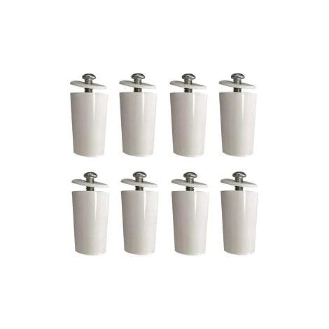 Butées de volet roulant blanc 40 mm - Protection pour volets roulants - Comprend vis et rondelles (8 unités) (1/4)