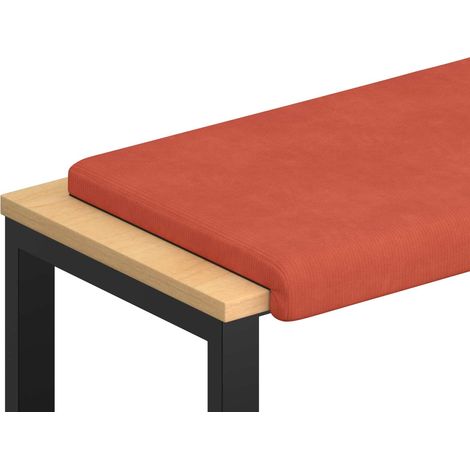 Cuscino per panchina corduroy Rosso Arancio Profondità 35 cm vidaXL (1/5)