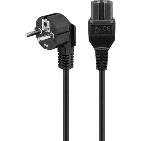 Câble d'alimentation IEC320-C15 à SCHUKO 1,8m (1/2)