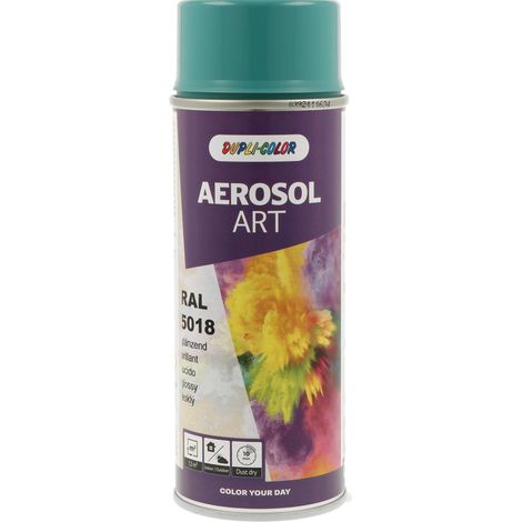 DUPLI-COLOR - Peinture spray ART RAL 5018 Brillant - 741173 - Ce produit de marque DUPLI COLOR est neuf.