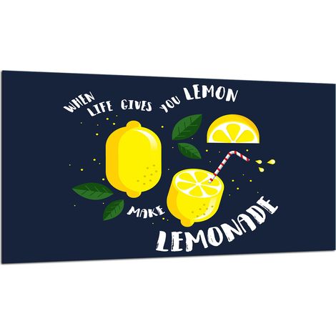 PLAQUE DE PROTECTION EN VERRE POUR CUISINIÈRE 90X52 CITRON (1/5)