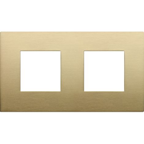 VIMAR - 19643.12.01 Plaque 4M (2+2)int71 CL laiton brossé