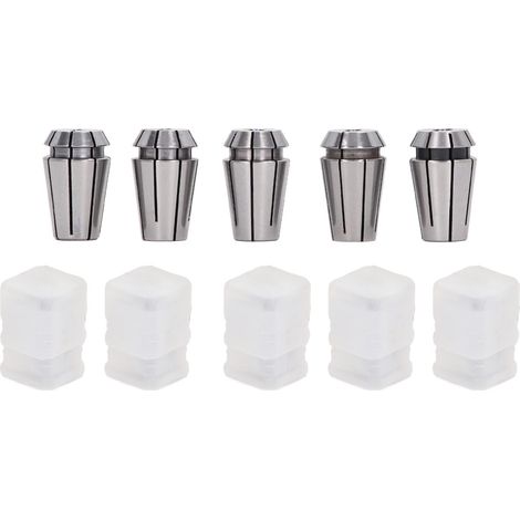 Lot de 5 pinces de serrage CNC avec boîtier de rangement, acier à ressort, kit de fraisage et taraudage pour tour (1/5)