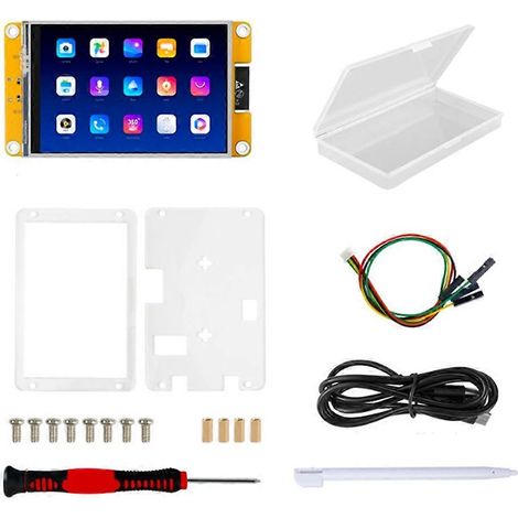 Placa de desarrollo con módulo WiFi Bluetooth ESP32 de 3,5 pulgadas, pantalla táctil TFT de 320 x 480 con carcasa acrílica, kit electrónico para proyectos de bricolaje. (1/5)