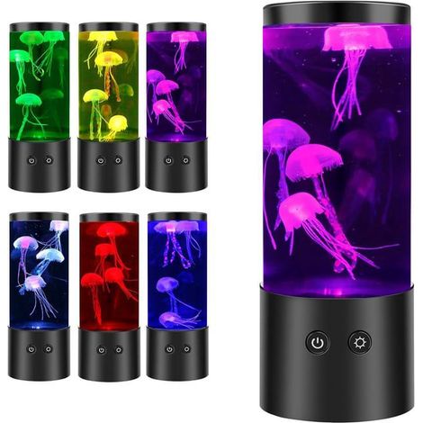 Lampe à lave pour méduses, capteur lumineux pour aquarium avec 7 modes de changement de couleur, éclairage d'ambiance réaliste pour méduses (SKU produit : 96855059 SKU Offre : mkh25.7.24-18) (1/4)