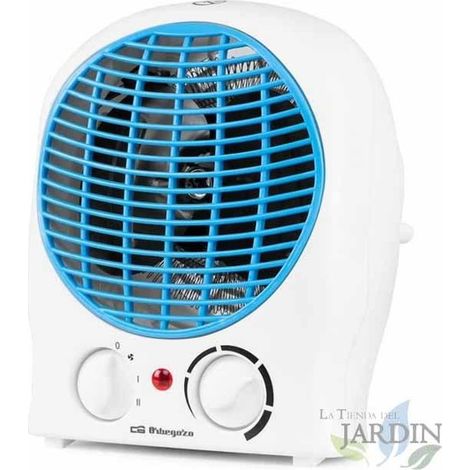 Riscaldatore verticale Orbegozo. Due potenze: 1000W-2000W. Modalità ventola. Controllo della temperatura regolabile.