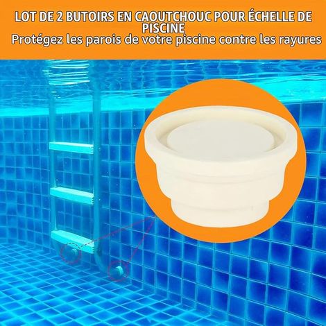 Inground Pool Ladder Bumpers, Rubber Stoppers, Safety Ladders, Replacement Fixing Accessories for Protecting Steps, Cushion Pad Guard for 42 mm Diameter Mechanical Stairs, White (1/4)