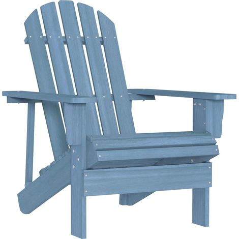 Adirondack-Gartenstuhl Massivholz Tanne Blau vidaXL