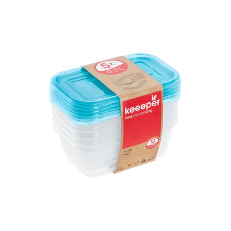 Set mit 5 Fredo Fresh 0,5-Liter-Aufbewahrungsbehältern