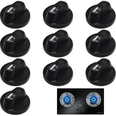 – Lot de 10 boutons de commande en plastique 8 mm – Pour four et cuisinière à gaz – Installation facile – Durable et résistant à l'usure (1/5)