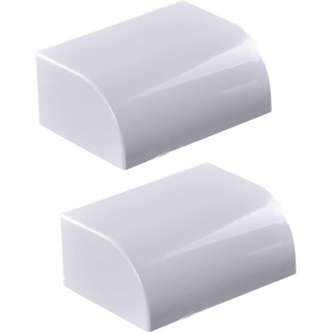2 Pezzi Connettore Angolare Per Canaline Passacavi 40X40mm, Angolo Esterno Con Curva, Colore Bianco