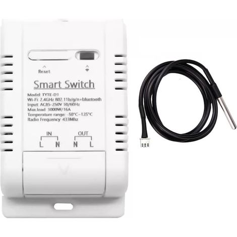 Interrupteur de température WiFi, 20 A, 3000 W, avec capteur DS 18B20, pour la surveillance à distance (1/5)