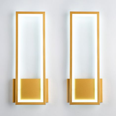 Lot de 2 appliques murales LED, lampe de chevet moderne, applique murale d'intérieur, éclairage décoratif, lumière blanche 6000 K, 50 cm (1/5)