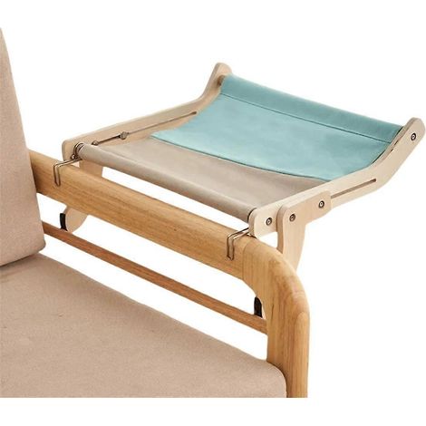 Hamac universel pour chat, utilisable en toutes saisons. Lit suspendu pour chat avec support de fixation pratique. Gris et bleu. (1/5)