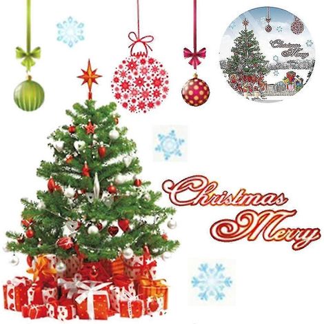 Adhesivos navideños para ventanas, decoraciones navideñas (1/5)
