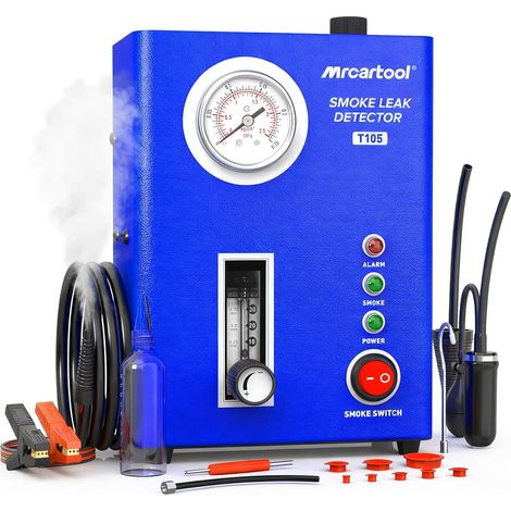 Smoke Machine, Built-in Air Pump, Smoke Leak Detector with Pressure Gauge Compatible with All 12V DC Vehicles (Cars, Motorcycles, LGV Vehicles (1/5)