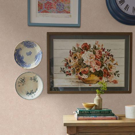 Papier peint intissé Laura Ashley Brindley Plaster 1005 x 52cm Rose (1/5)