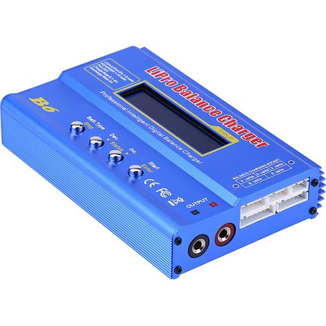 Chargeur numérique équilibré pour batterie LiPo RC, accessoire de télécommande avec câbles et prise Tamiya (1/5)