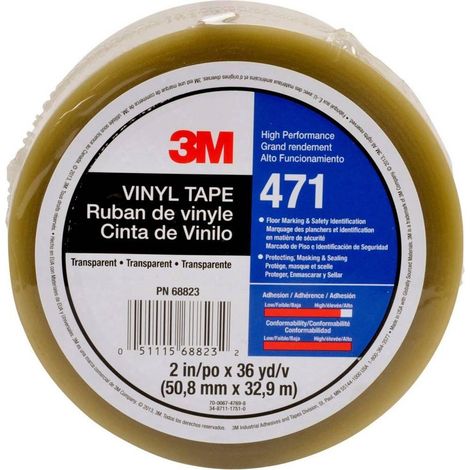 3M 471F Cinta adhesiva de PVC transparente 50 mm x 33 m