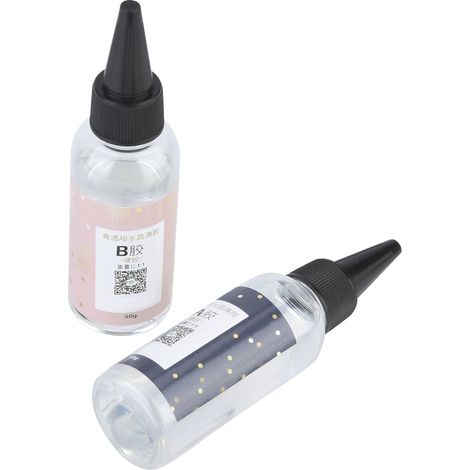 Colle cristal transparente haute densité AB, colle goutte à goutte, résine époxy artisanale (100 g / 3,5 oz, ratio 1:1) (1/5)