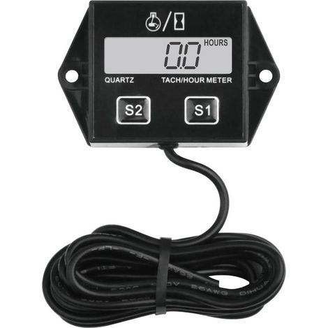Compteur horaire numérique avec tachymètre et batterie remplaçable pour scooter, tracteur tondeuse, moto tout-terrain, générateur, tronçonneuse, moteur hors-bord, motoneige et nettoyeur haute pression (1/5)