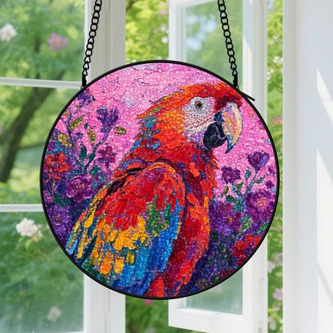9cm Suspension en Vitrail Élégant, Attrape-Soleil Artistique Unique Minimaliste pour Fenêtre, Cadeau Femme, Homme, Maman, Nana (1/5)