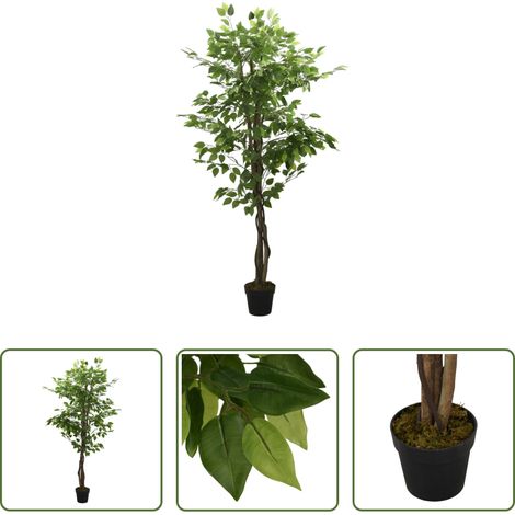 Plante artificielle -  Ficus artificiel 756 feuilles 150 cm vert (1/5)