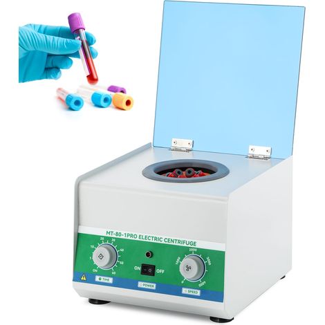 Centrifugeuse de Laboratoire, 4000rpm, 6x15ml, 1865xg, 60min pour Tubes à Essais 15ml/10ml/5ml, pour Séparation D'échantillons, Analyse Qualitative (Prise EU) (1/5)