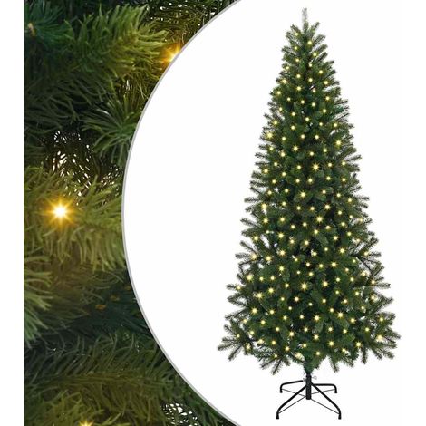 Árbol de Navidad artificial con 300 LED Verde 180 cm PE y PVC vidaXL