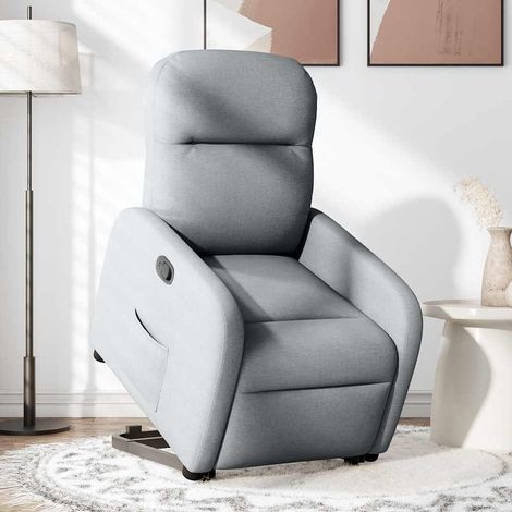 Maison Exclusive - Relaxsessel mit Aufstehhilfe Hellgrau Stoff