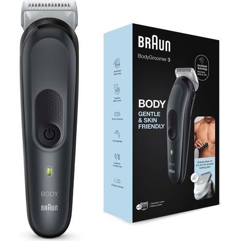 Cortapelos Braun BodyGroomer Series 3 BG3340/ con Batería/ 3 Accesorios (1/5)