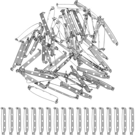 50 Pièces Broche de Sécurité Arrière 37mm, Goupille Métallique (1/5)