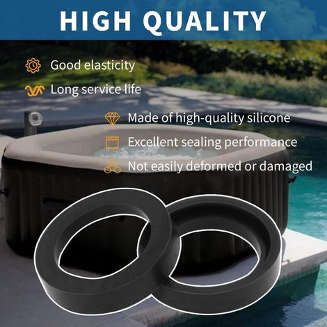Ein- und Auslassdichtung für Intex Pure Spa, Ersatzdichtungen für Simple Spa 11699, verhindert Leckagen und gewährleistet die Wasserqualität im Pool durch wasserdichte Abdichtung, 2 Stück (1/5)