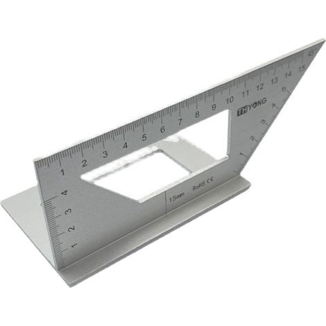 Alliage d'aluminium angle droit 45 degrés 90 degrés règle de ligne règle d'angle en forme de T multifonctionnelle règle tournante outil Yin-yang règle de traçage du bois (1/4)
