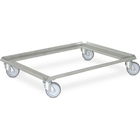 BRB Logistikroller, Edelstahl, rostfrei, offene Deckfläche, für Eurobehälter 800x600 mm, Tragkraft 250 kg (1/3)