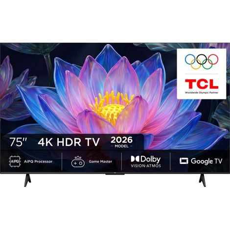 TCL P6L TV 75P6L 75” 4K HDR, Direct LED, Google TV, HDR10, Dolby Audio, Game Master, VRR, Google Assistant & Alexa, AirPlay 2