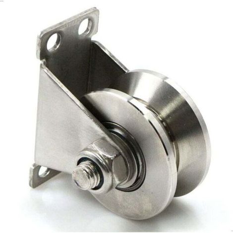Poulie - Acier Inoxydable - Diamètre 48 mm - Capacité 150 kg - Roulements À Billes (1/4)