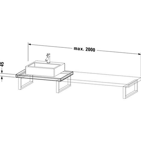 Duravit LC103C05555 LC Kons 8002000x550x45 Oeuf marbré (1/2)