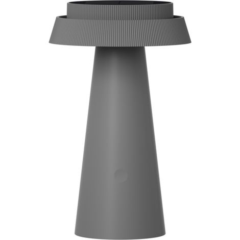Lampada tavolo solare LED grigia USB-C IP54 Polux Marakesz