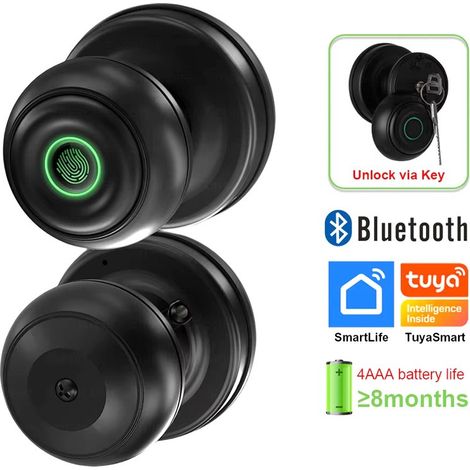 Tuya Serratura a Pomolo con Impronta Digitale Smart Bluetooth (1/5)