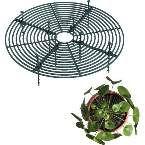 2 Pièces Grille de Protection pour Pot de Fleurs, Grille Protection Plante 52 cm Découpable, Vert Foncé Rond Grille pour Pot de Fleurs pour Chiens, Chats, Enfants, Animaux de Compagnie (1/5)