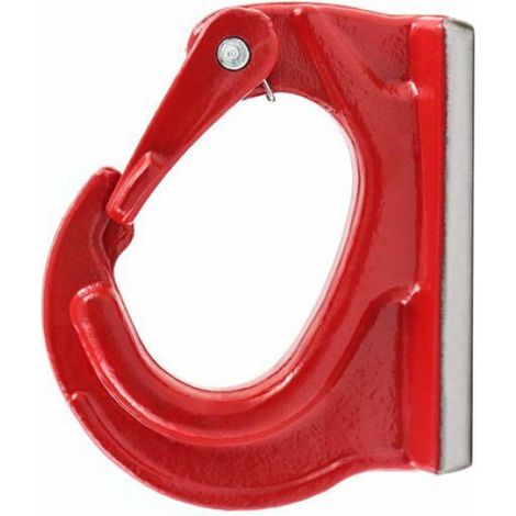 Crochet de levage 3 tonnes limite de charge finition peinte rouge pour tracteurs grues et soudures (1/2)