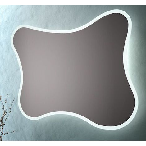 Specchio bagno forma irregolare retroilluminato 90x120 cm
