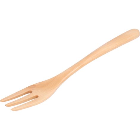 Fourchette à salade de fruits, fourchette en bois inoffensive, fourchette pour le déjeuner et le dessert, couverts de cuisine pour le bureau et l'extérieur (1/5)