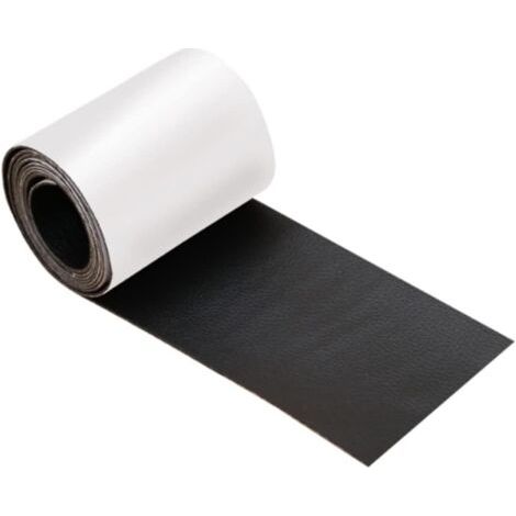 (Schwarz) 7,6 x 152 cm Selbstklebender Lederreparaturflicken, Lederflicken-Aufkleber für Autositze, Möbel, Jacken, Sofas, Rucksäcke, Fettflecken und andere Flecken (1/4)