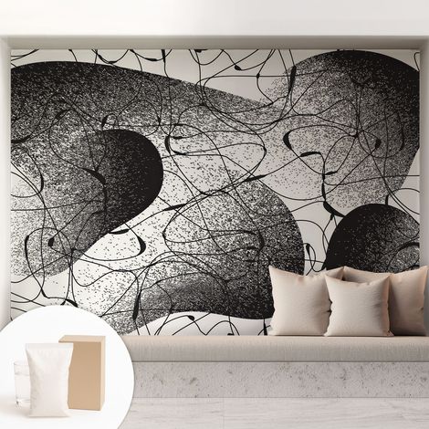 Papier peint intissé mural pour salon chambre à coucher tendance et originale - Colle incluse gratuite Motif abstrait 208x146 cm (1/5)