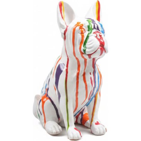 Figura de bulldog francés multicolor - resina 20,5 cm - Multicolor (1/5)