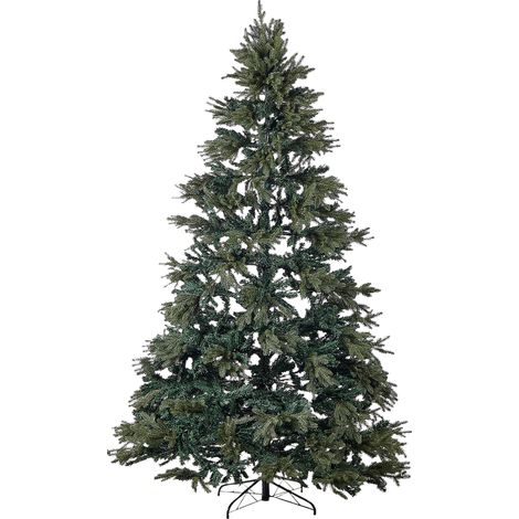 Árbol de Navidad artificial tradicional base metal PVC 240 cm verde Huxley