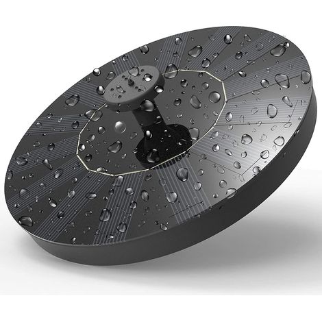 Fuente solar, bomba solar para estanques, bomba de agua para jardín con panel solar monocristalino de 1 W, decoración flotante para jardín, estanque pequeño, bebedero para pájaros, pecera, piscina. (1/5)