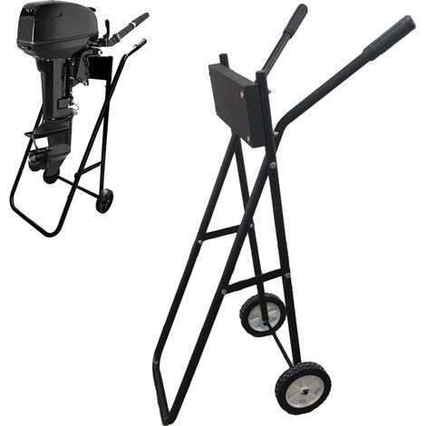 Außenbordmotor-Trolley, 85 kg Tragfähigkeit, Metallkonstruktion, Abmessungen 50x20x13 cm, kompatibel mit 2-40 PS Motoren, Heckmontage (1/5)